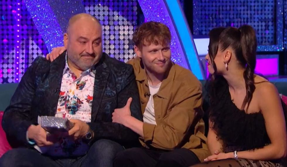 Wynne Evans, Jamie Borthwick and Katya Jones