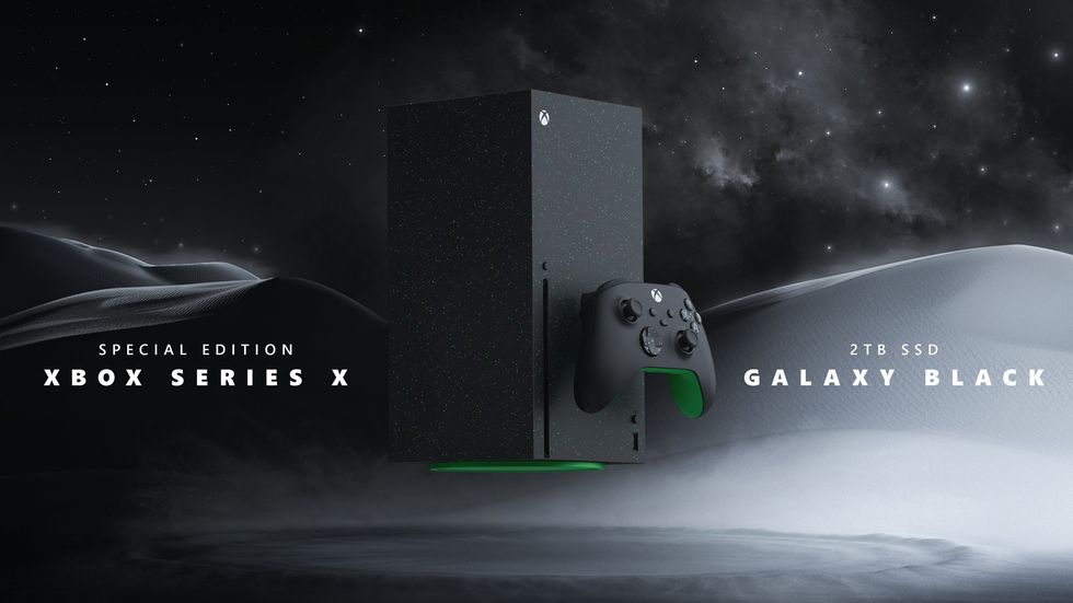 xbox series x galaxy black pictured in press shot