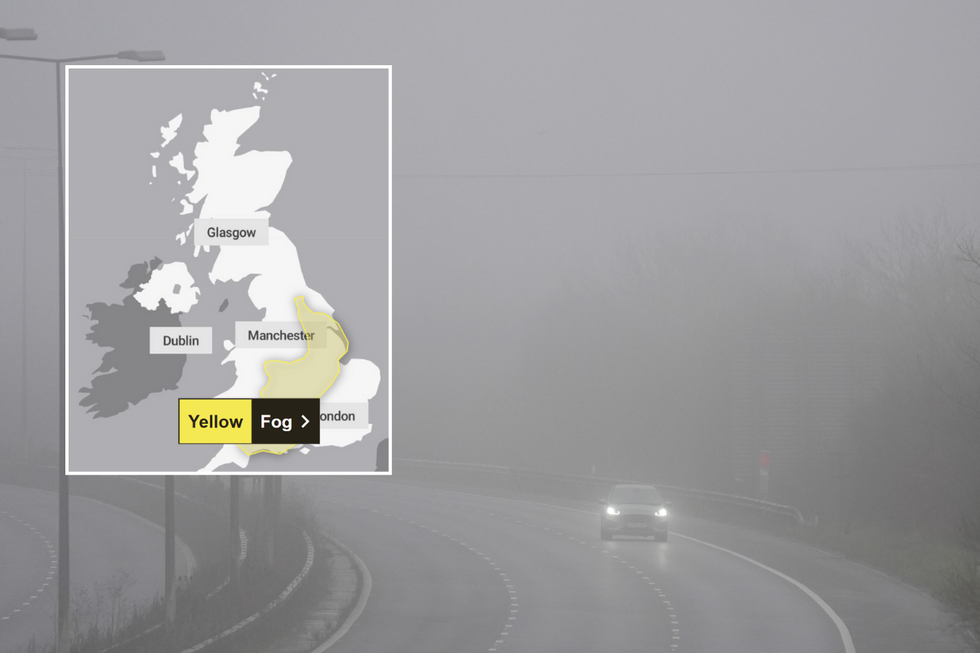 Yellow weather warning fog