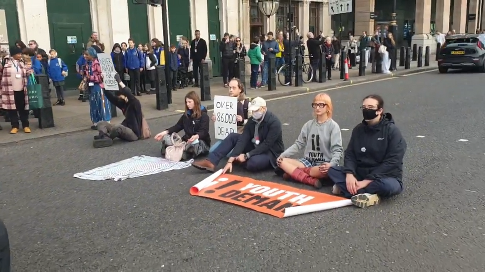 Youth Demand shutting down Parliament Square