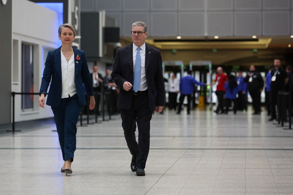 Yvette Cooper and Sir Keir Starmer at Interpol