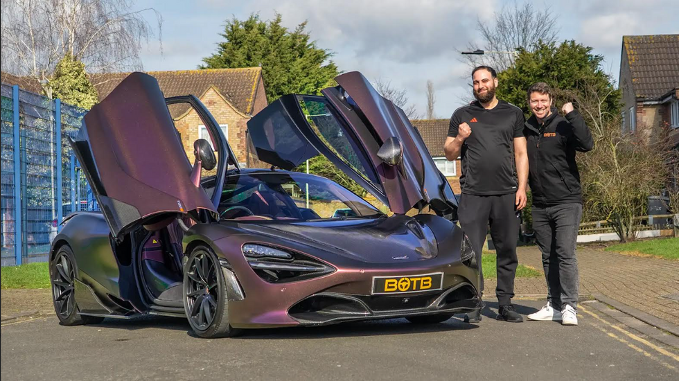 Zane Khan winning a McLaren