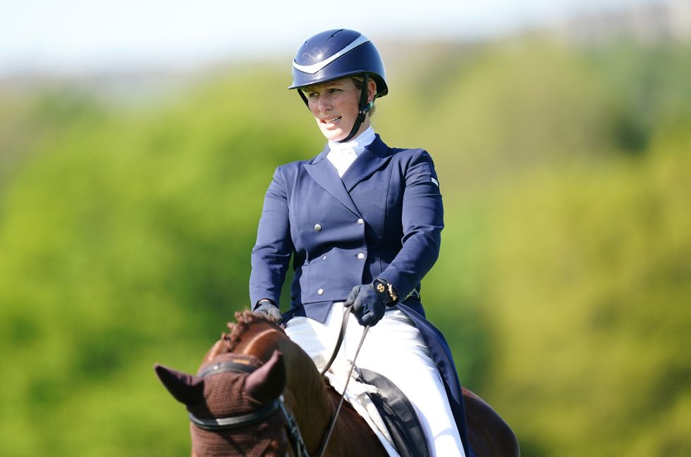 Zara Tindall riding Class Affair during the dressage competition during day two of the Chatsworth International Horse Trails in 2022