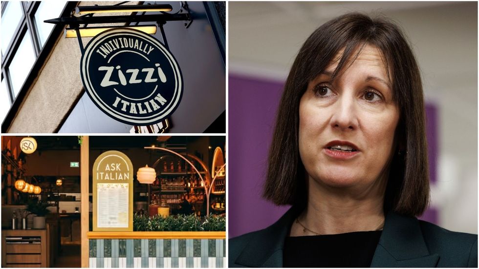 Zizzi restaurant, Ask Italian restaurant and Rachel Reeves